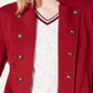 Tommy Hilfiger Women's Military Band Jacket Red Size X-Small