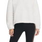 DKNY Women's Faux Fur Logo Hoodie White Size XL