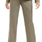 Le Suit Women's Plaid Print Pantsuit Brown Size 12