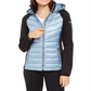 Calvin Klein Women's Performance Mixed Media Quilted Jacket Blue Size X-Large