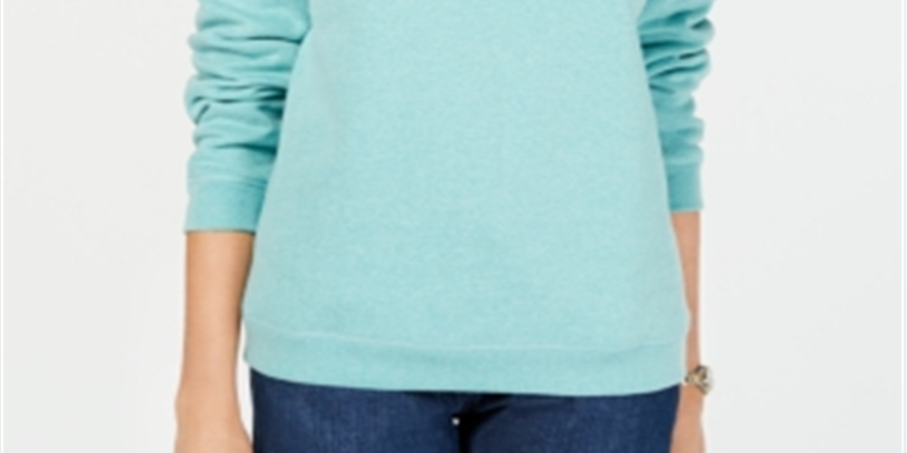Karen Scott Women's Sport Long Sleeve Crewneck Sweatshirt Blue Size X-Large