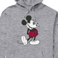 Mickey Men's Mouse Logo Hoodie Gray Size Large