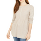 Style & Co Petite Mixed-Stitch Tunic Sweater Brown Size Petite XL