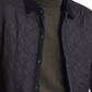 Men's Jacket Quilted Corduroy-Collar Black Size M