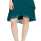 SL Fashions Women's Tiered Chiffon Dress Green Size 4