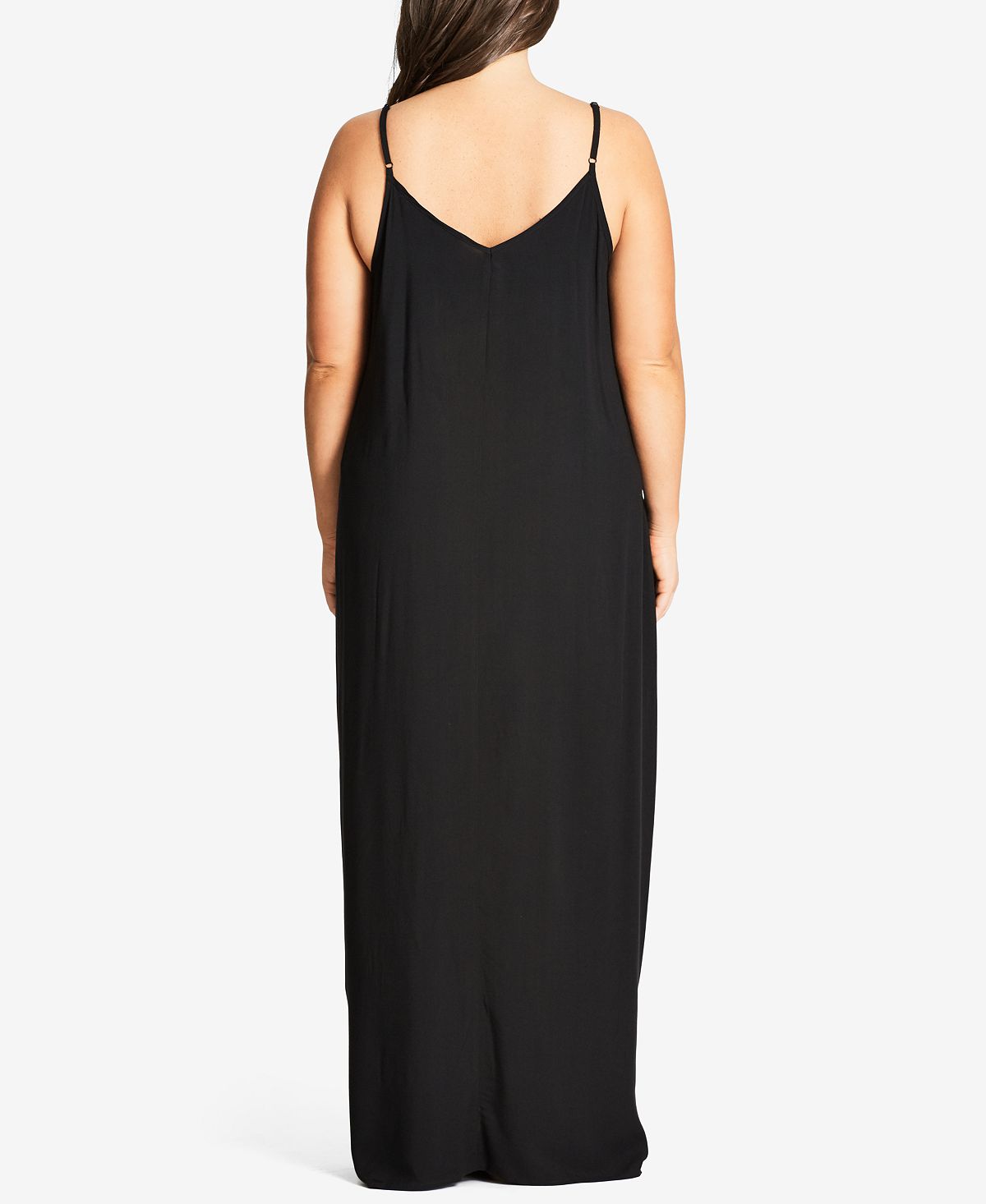 City Chic Women's MAXI V NECK Black Size X-Small