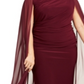 Betsy & Adam Women's Sleeveless Full Length Sheath Formal Dress Red Size 18W