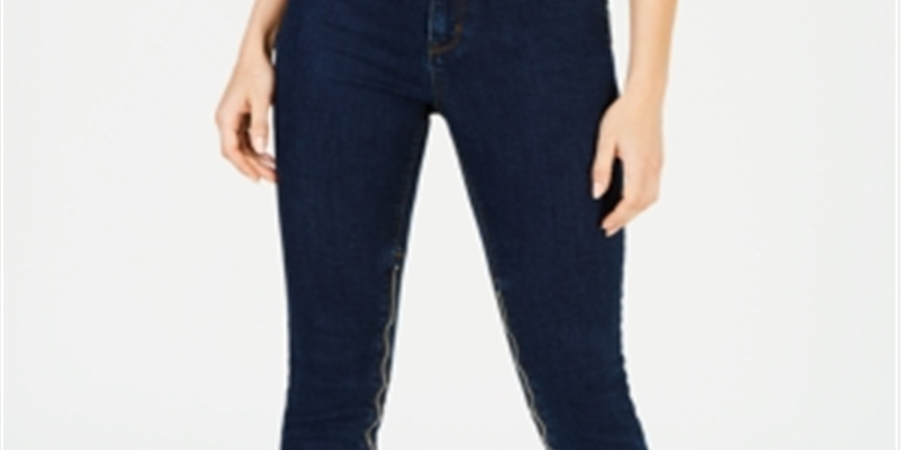 La La Anthony Women's Power Zip Stiletto High Rise Skinny Jeans Blue Size -2
