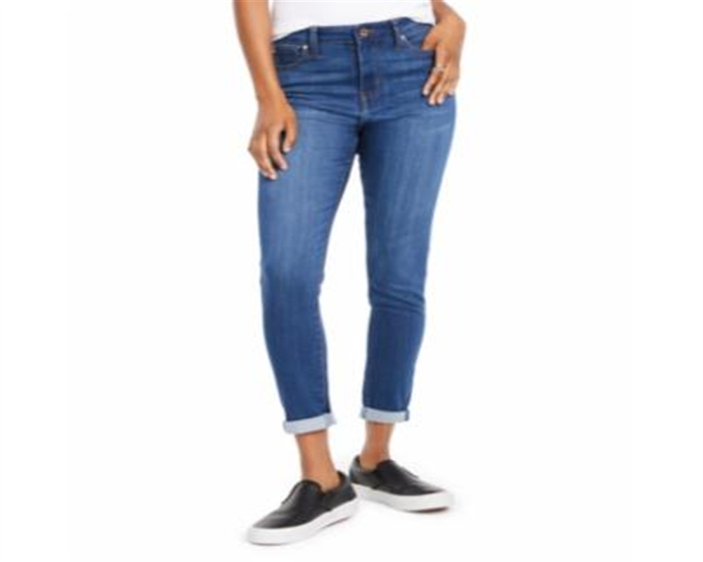 Celebrity Pink Junior's Cuffed High Rise Skinny Jeans Blue Size 3