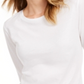 Maison Jules Women's 3/4 Sleeve Solid T-Shirt White Size Medium