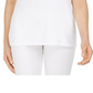 Karen Scott Women's Gingham Trim Henley Top White Size XX-Large