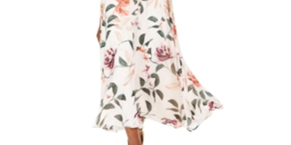 Calvin Klein Women's Floral Maxi Dress Pink Size -10