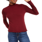 Planet Gold Junior's Mock Neck Lettuce Trim Top Red Size X-Large