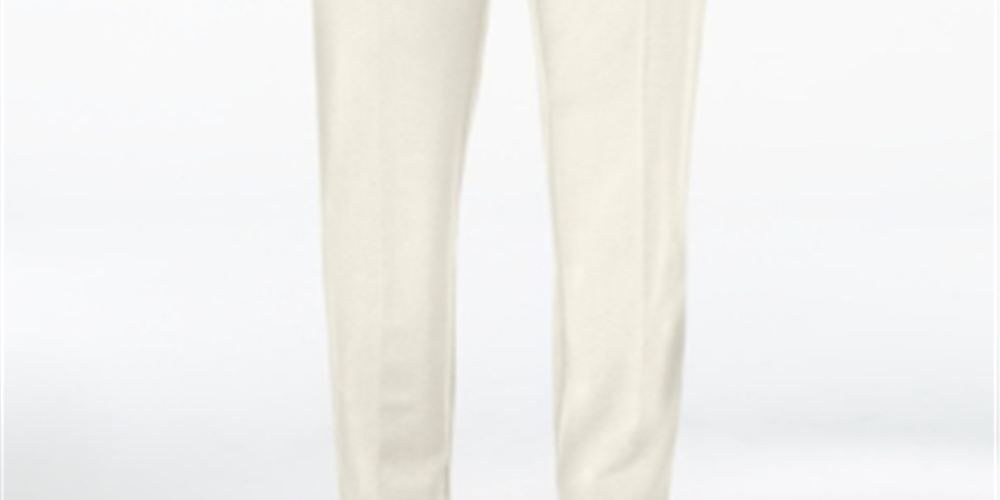 Alfani Women's Modern Straight Leg Pants Ivory Size 22W