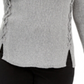 Style & Co Women's Mock Neck Lace up Sweater Gray Size Petite L