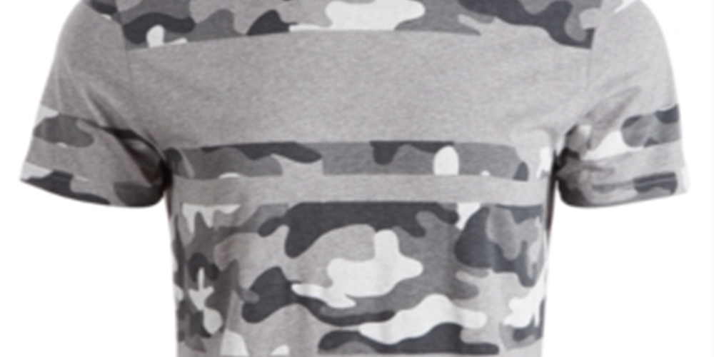 American Rag Men's Blocked Camo T-Shirt Gray Size Large