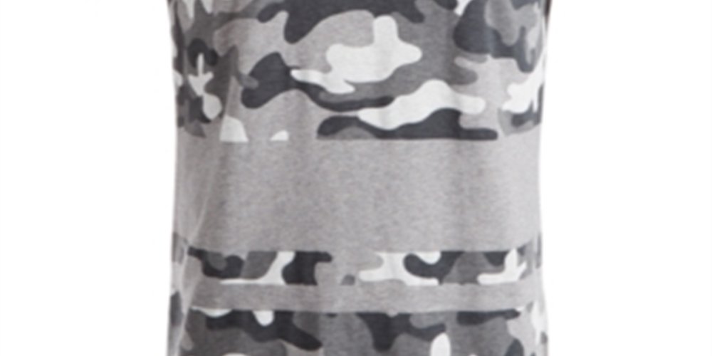 American Rag Men's Blocked Camo T-Shirt Gray Size Large