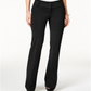 Alfani Women's Faux Leather Trim Wide Leg Trousers Black Size 0 Petite