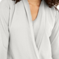 Alfani Women's Petite Surplice Top  White Size Petite M