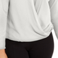 Alfani Women's Petite Surplice Top  White Size Petite M