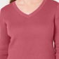 Karen Scott Women's Cotton V Neck Sweater Pink Size XX-Large