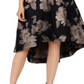 Xscape Women's Floral Short Sleeve Off Shoulder Tea Length Hi Lo Formal Dress Black Size 14 Petite