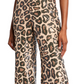 SHO Women's Sequin Cheetah Sweetheart Bustier Jumpsuit Brown Size L