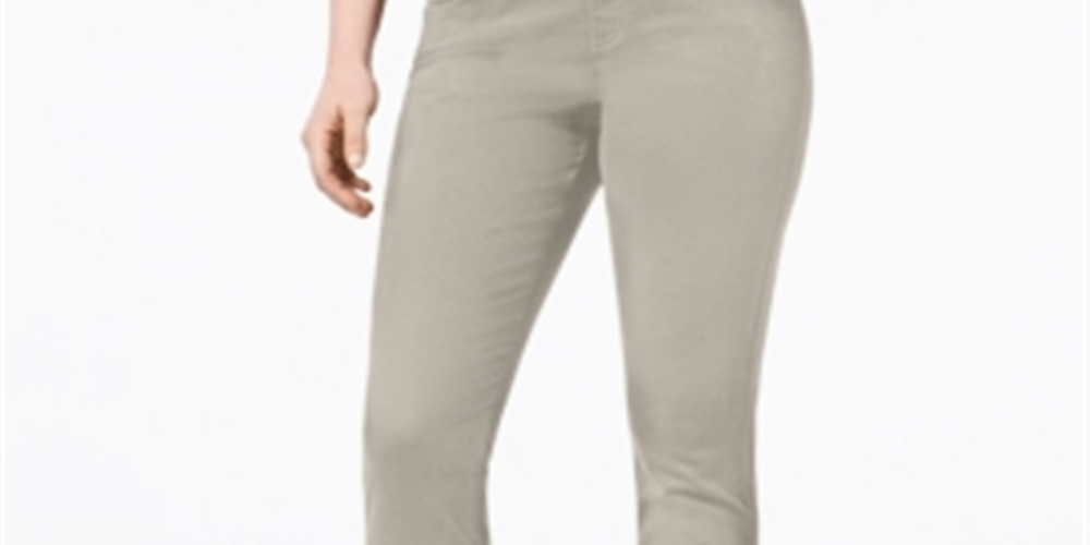 Style & Co. Womens Mid Rise Pull on Pants Creme Size Petite P