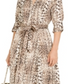 INC International Concepts Women's Animal Print Shirtdress Brown Size 14 Petite