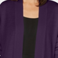 Karen Scott Women's Open Front Cardigan Purple Size -PP