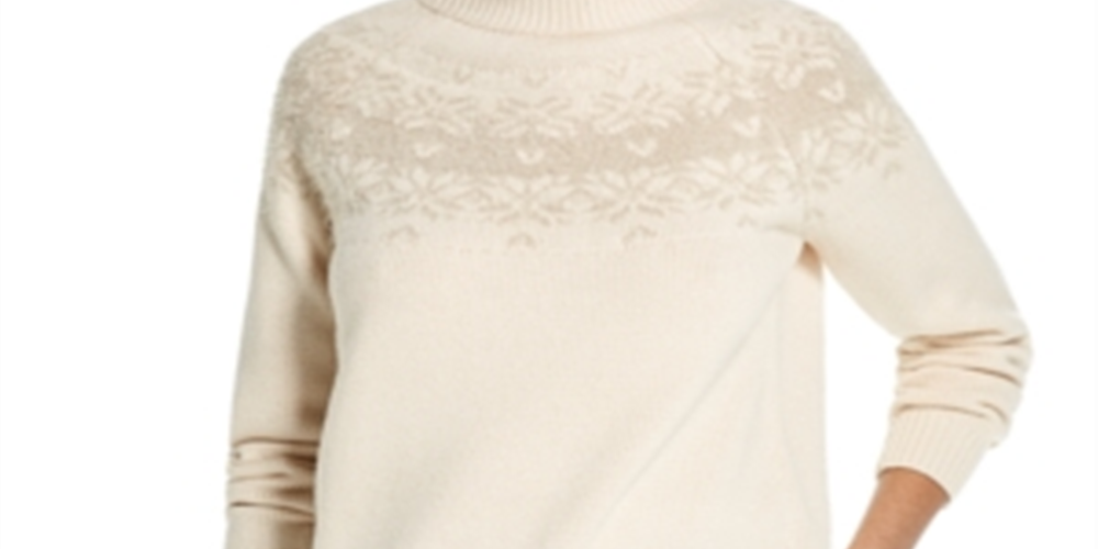Weatherproof Vintage Snowflake Sweater White Size -S