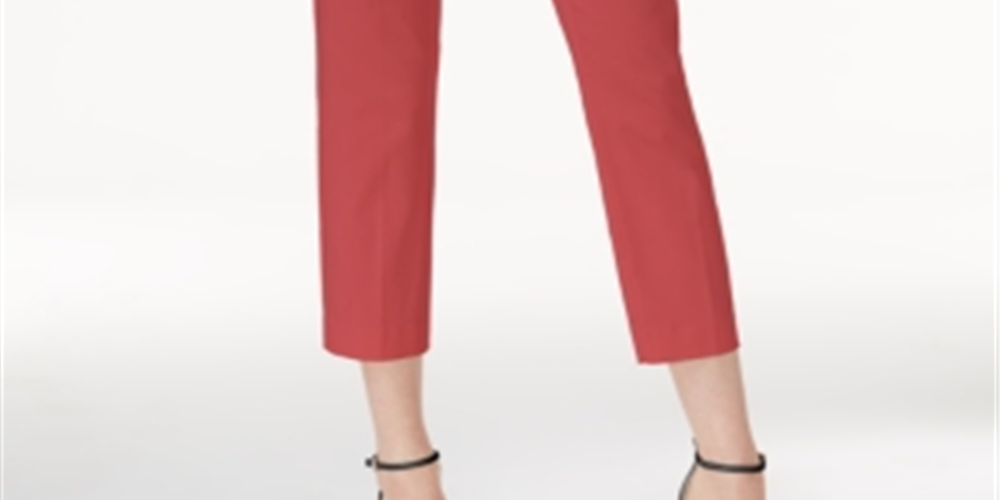 Alfani Women's Essential Pull on with Tummy Control Capri Pants Coral Size 4