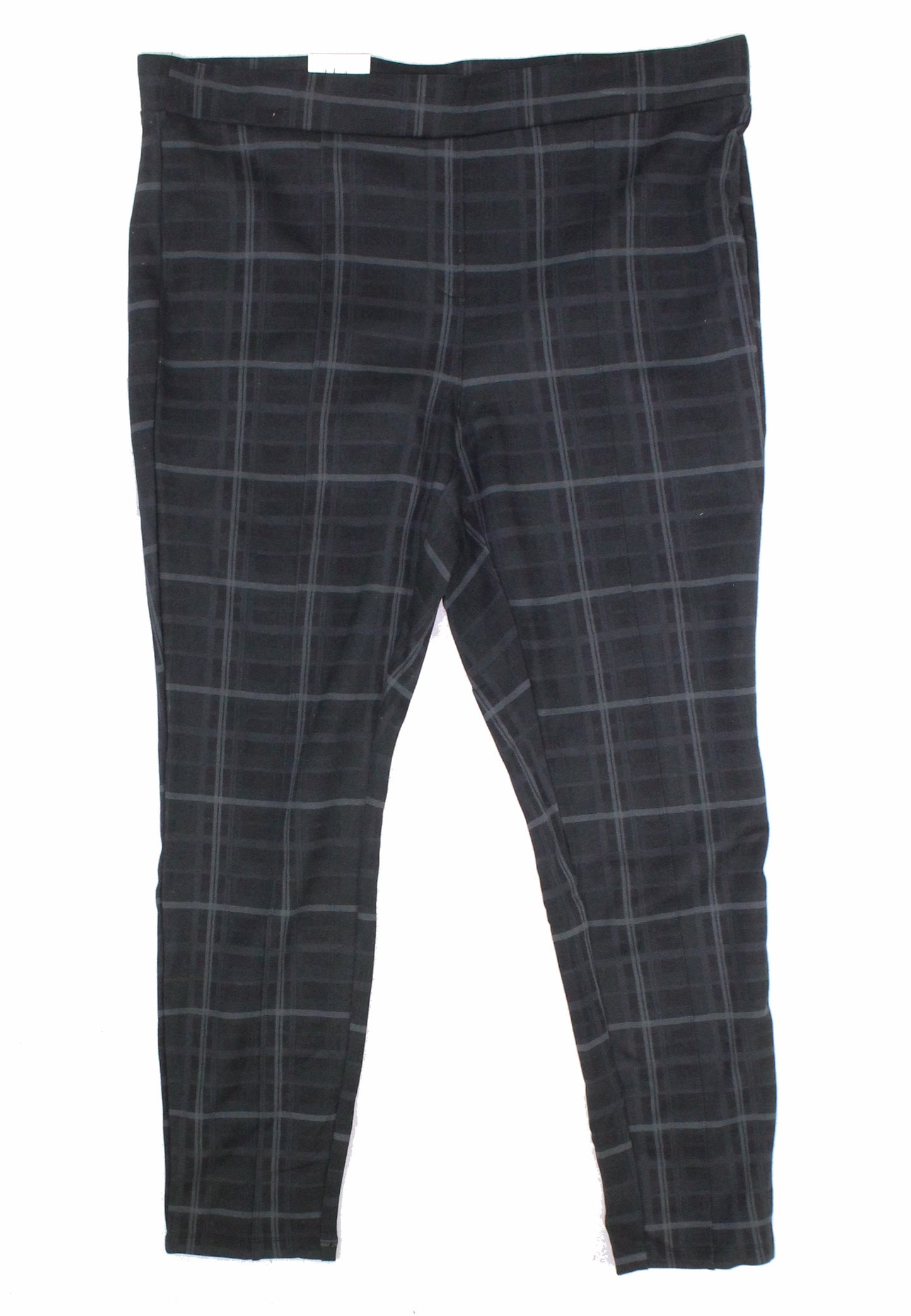 Style & Co Women's Plus Comfort Waist Plaid Leggings -Gray Size 16W