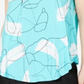 Alfani Women's Printed Round Hem T-Shirt Blue Size PP