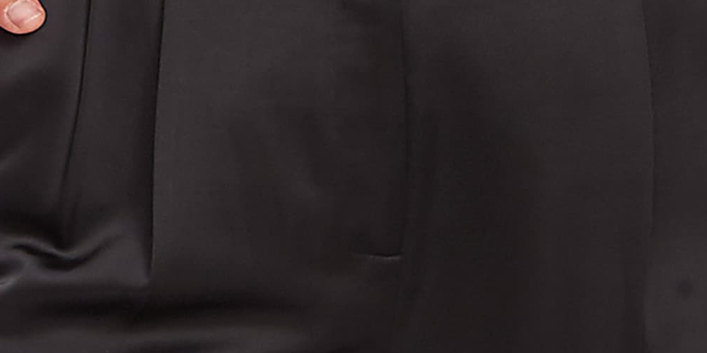 Vince Camuto Women's Wide Leg Satin Trim Pants Black Size 4