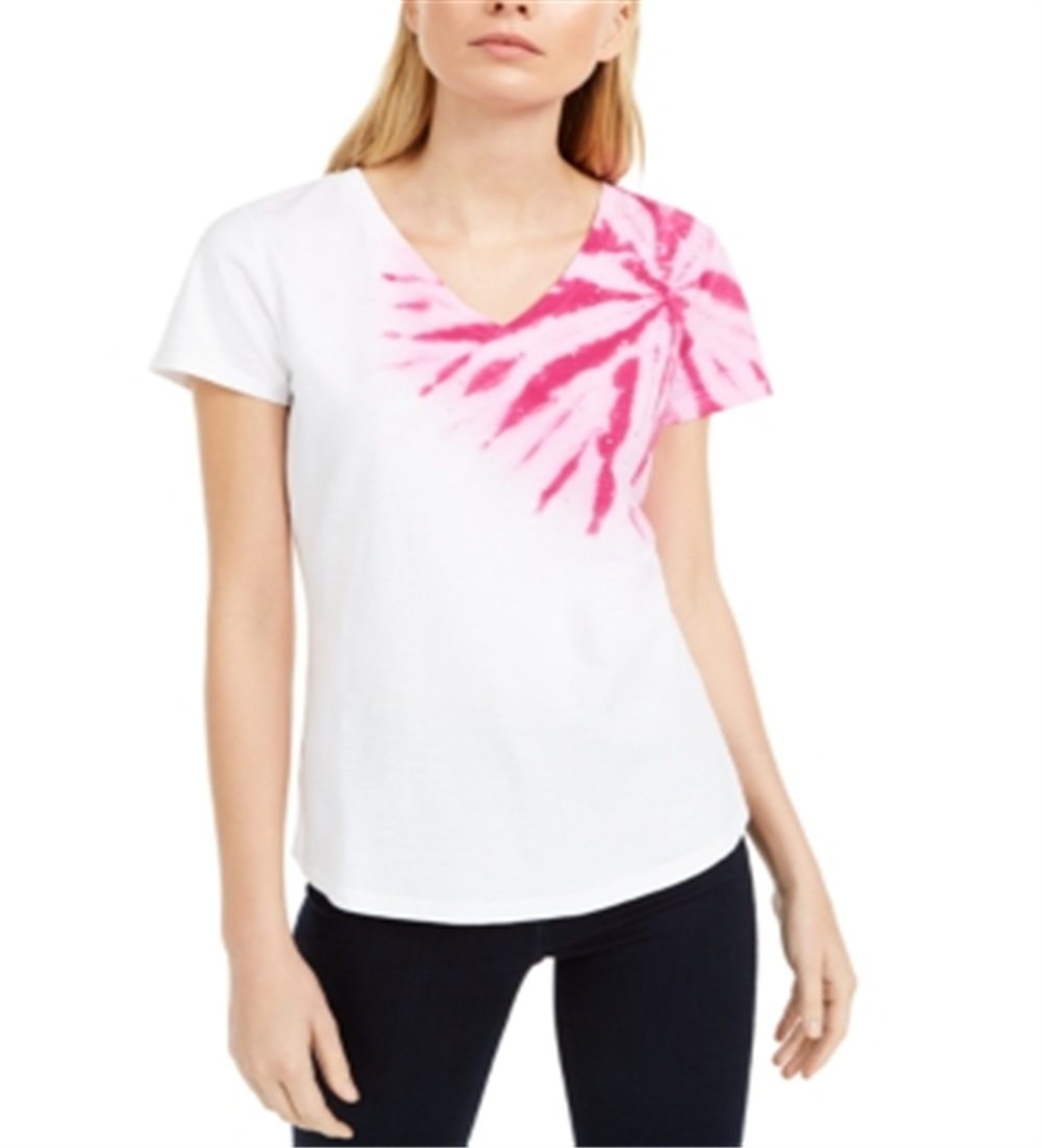 INC International Concepts Women's Cotton Embelished T-Shirt White Size Small