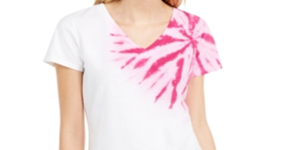 INC International Concepts Women's Cotton Embelished T-Shirt White Size Small
