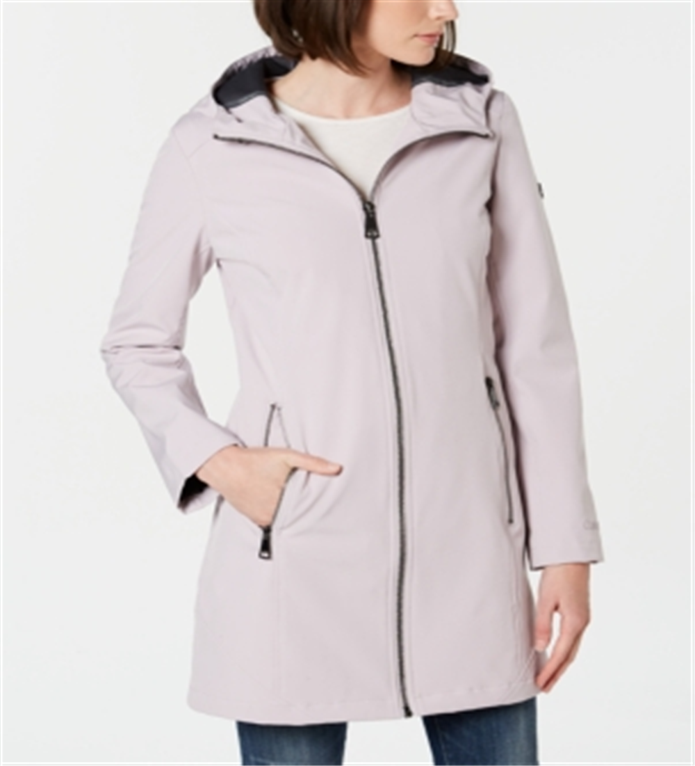 Calvin Klein Women's Water Resistant Raincoat Purple Size Petite XS