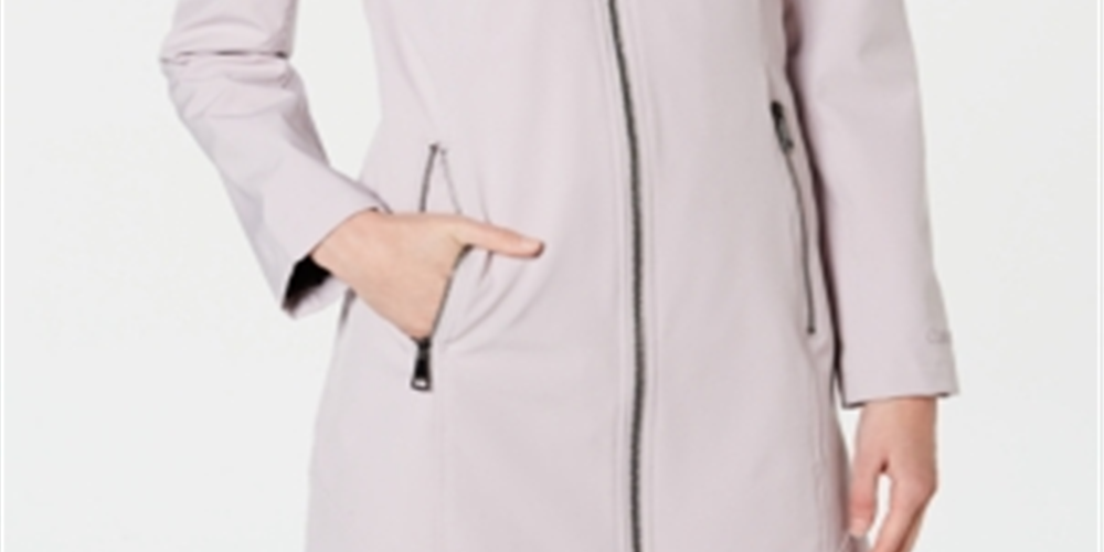 Calvin Klein Women's Water Resistant Raincoat Purple Size Petite XS