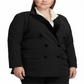 Ralph Lauren Women's Plus Velvet Trim Ponte Blazer Black Size 18W