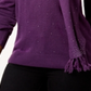 Karen Scott Women's Embellished Scarf Sweater Purple Size X-Small