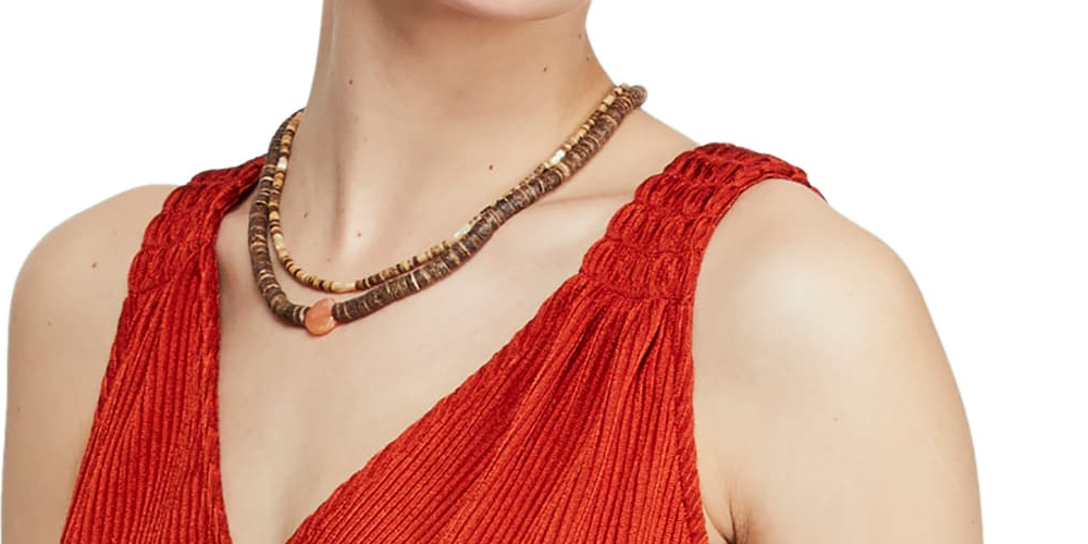 Free People Women's Slitted Sleeveless V Neck Below the Knee Sheath Dress Red Size Medium