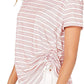 Style & Co Women's Striped Short Sleeve T-Shirt Top RedSize XX-Large