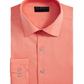AlfaTech by Alfani Men's Big & Tall Bedford Cord Dress Shirt Orange Size 18.5 37/38