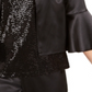 28th & Park Women's Satin Jacket & Sequined Tank Top Black Size 12
