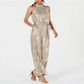 Vince Camuto Women's Metallic Jumpsuit Gold Size 6