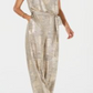 Vince Camuto Women's Metallic Jumpsuit Gold Size 6