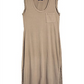 Theory Women's Cotton Casual T-Shirt Dress -Brown Size P