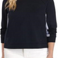 Tommy Hilfiger Women's Woven Trim Sweatshirt Blue  Size Large