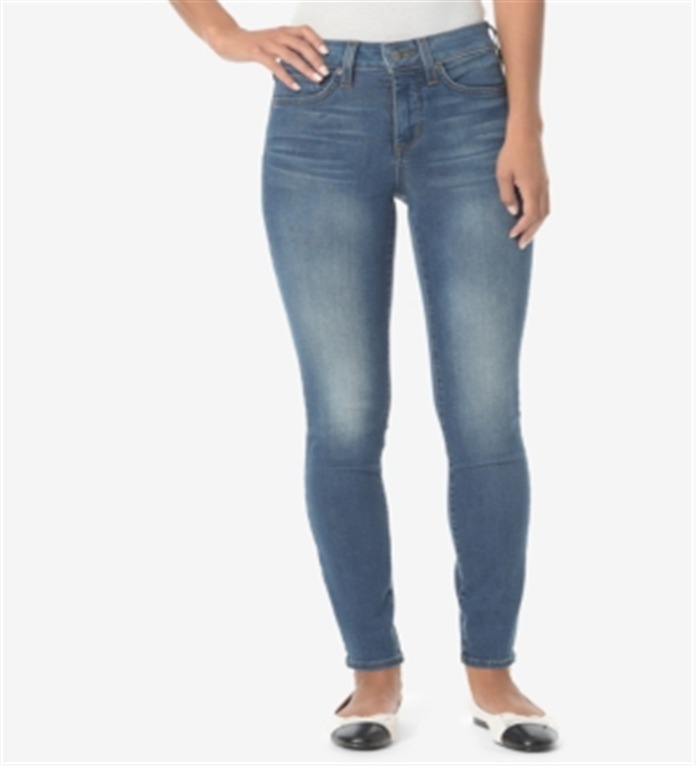 NYDJ Women's High Rise Whisker Wash Skinny Jeans Blue Size 14